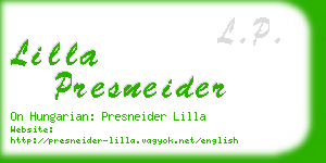 lilla presneider business card